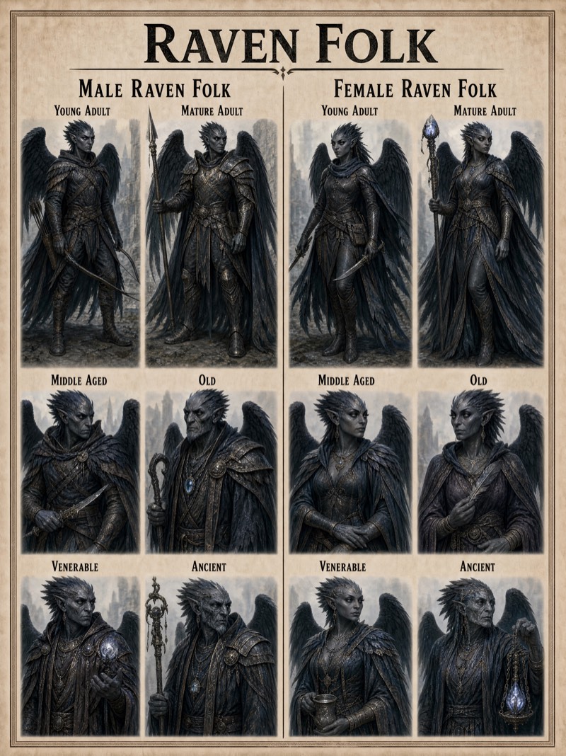 Raven Folk Encyclopedia race sheet